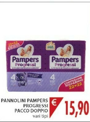 Mercatò Pampers Pannolini Progressi Pacco Doppio offerta