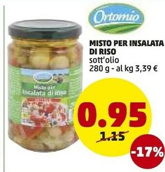 PENNY Ortomio Misto Per Insalata Di Riso Sott'Olio offerta