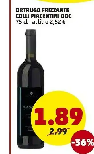 Colli piacentini Ortrugo Frizzante