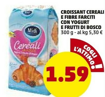 PENNY Midi Croissant Cereali E Fibre Farciti Con Yogurt E Frutti Di Bosco offerta