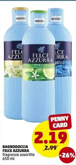 PENNY Felce Azzurra 8001280068003 Donne Corpo 650ml Doccia Gel offerta