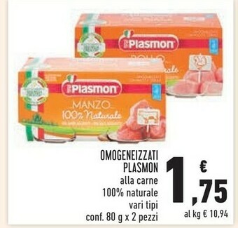 Conad Plasmon Omogeneizzati offerta