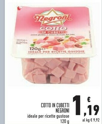 Conad Negroni Prosciutto cotto offerta