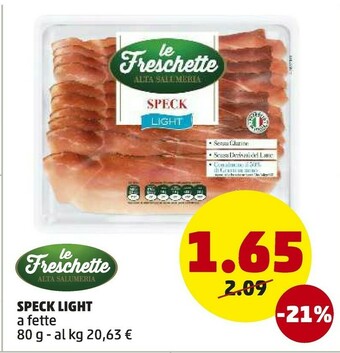 PENNY Le freschette Speck Light Alta Salumeria 80 G(ml) offerta