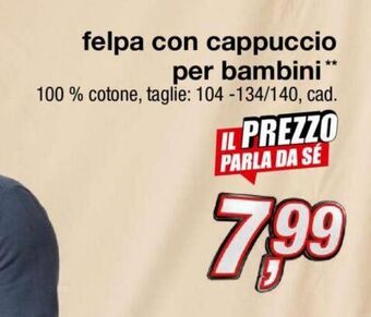 Felpa col cappuccio