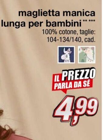 KiK Maglia manica lunga offerta