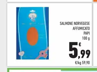 Conad City Salmone norvegese affumicato papi 100 g offerta