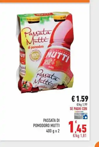 Conad City Passata di pomodoro mutti 400 g x 2 offerta