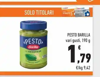 Conad City Pesto barilla 190 g vari gusti offerta