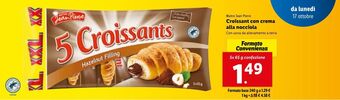 Lidl Croissant con crema alla nocciola offerta