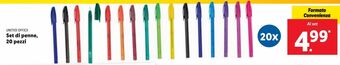 Lidl Set di penne 20 pezzi offerta