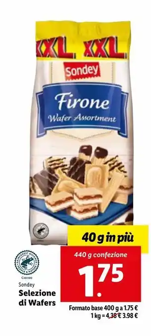 Lidl Selezione di wafer offerta