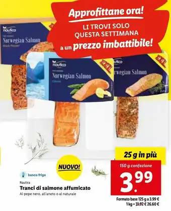 Lidl Tranci di salmone affumicato offerta