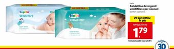Lidl Salviettine detergenti umidificate per neonati offerta