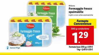 Lidl Formaggio fresco spalmabile offerta