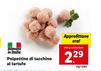 Lidl Polpettine di tacchino al tartufo offerta