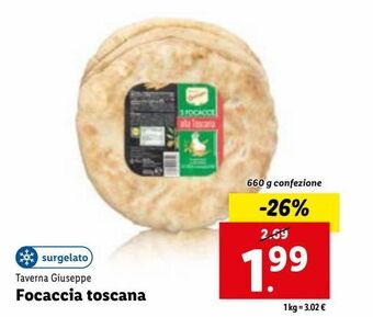 Lidl Focaccia toscana offerta