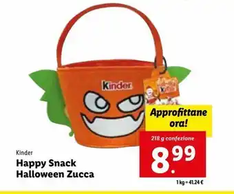 Lidl Happy snack halloween zucca offerta