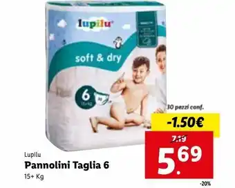 Lidl Pannolini taglia 6 offerta
