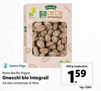 Lidl Gnocchi bio integrali offerta