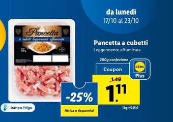 Lidl Pancetta a cubetti offerta
