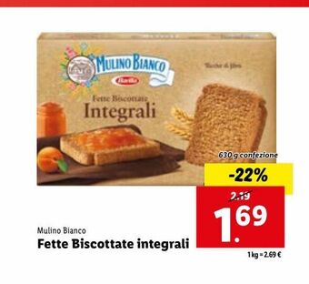 Lidl Fette biscottate integrali offerta