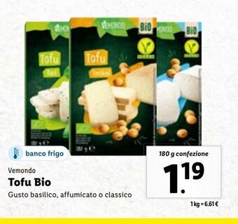 Lidl Tofu bio offerta