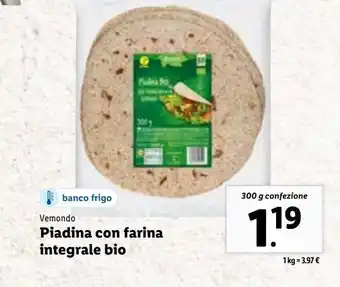 Lidl Piadina con farina integrale bio offerta