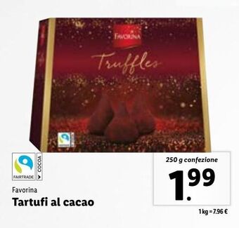 Lidl Tartufi al cacao offerta