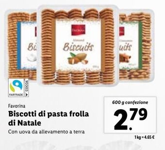 Lidl Biscotti di pasta frolla di natale offerta