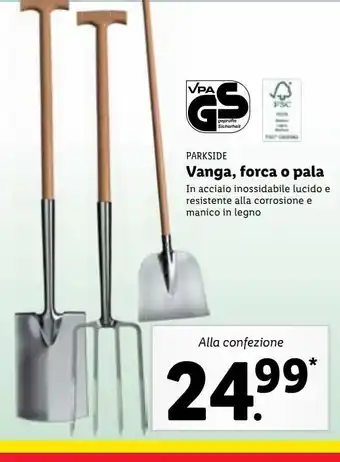 Lidl Vanga, forca o pala offerta