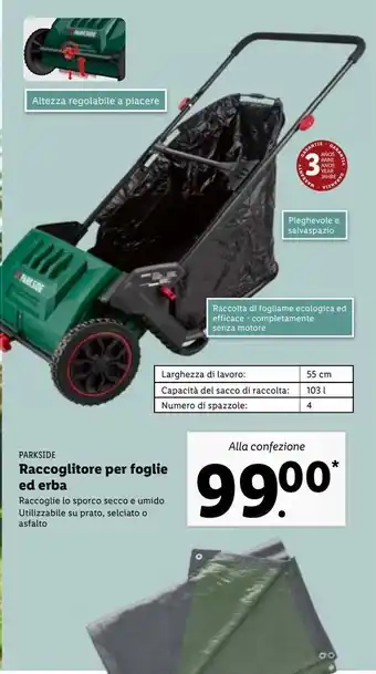 Lidl Raccoglitore per foglie e erba offerta