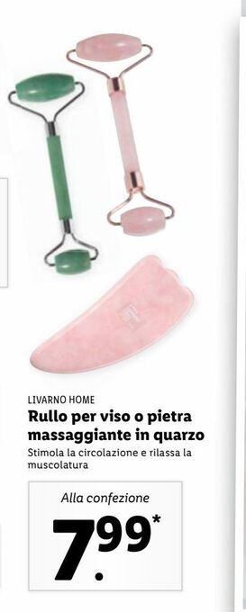 Lidl Rullo per viso o pietra massaggiante in quarzo offerta