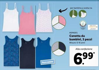 Lidl Canotta da bambini 3 pezzi offerta