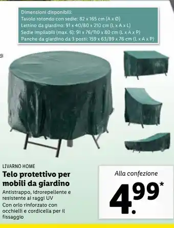 Telo protettivo per mobili da giardino