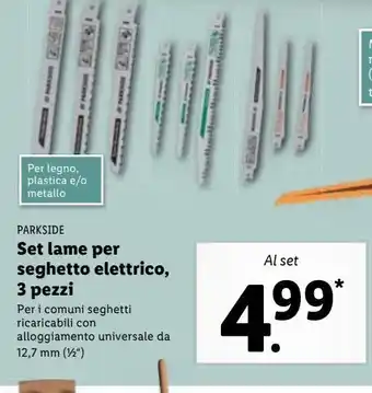 Lidl Set lame per seghetto elettrico, 3 pezzi offerta