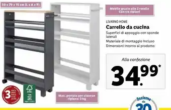 Lidl Carrello da cucina offerta