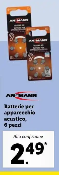 Lidl Batterie per apparecchi acustici 6 pezzi offerta