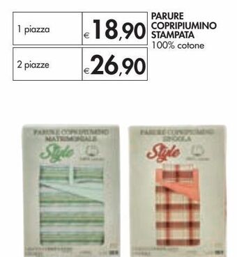 Bennet Parure copripiumino stampata 100% cotone 1 piazza offerta