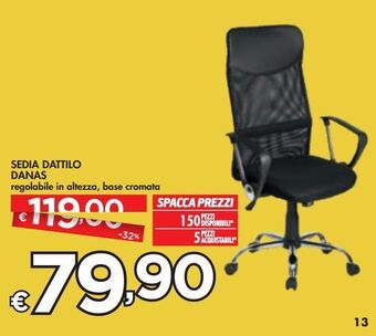 Bennet Sedia dattilo danas offerta