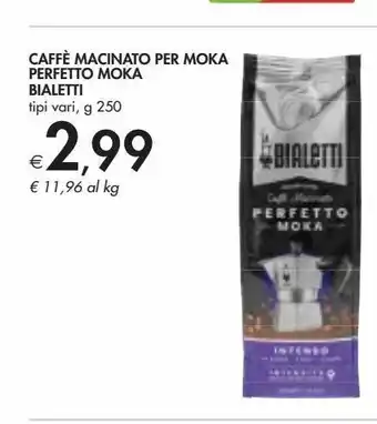 Caffè macinato per moka prefetto moka bialetti