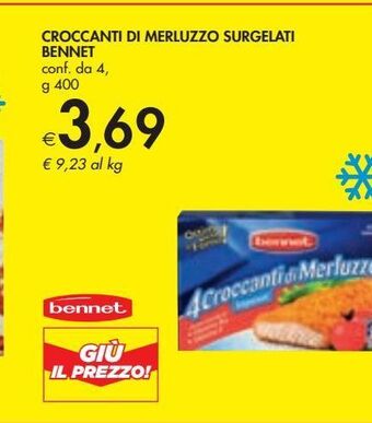 Bennet Croccanti di merluzzo surgelati bennet offerta