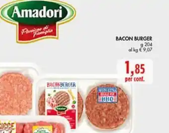 Supermercato Coal Bacon burger amadori offerta