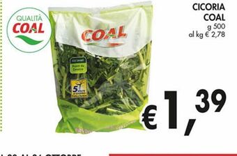 Supermercato Coal Cicoria coal g 500 offerta