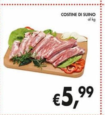 Supermercato Coal Costine di suino offerta