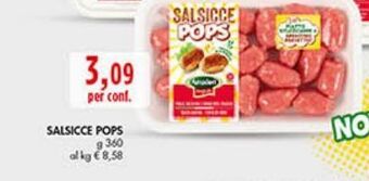 Supermercato Coal Salsicce pops amadori offerta