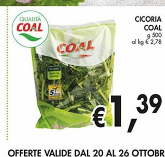 Supermercato Coal Cicoria coal offerta