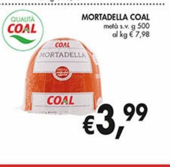 Supermercato Coal Mortadella coal offerta