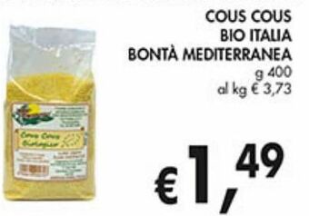 Supermercato Coal Cous cous bio italia bonta mediterranea offerta