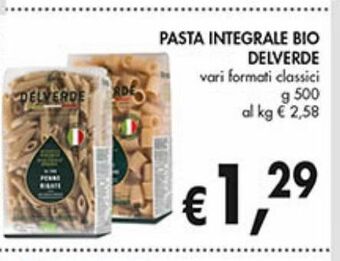 Supermercato Coal Pasta integrale bio delverde offerta